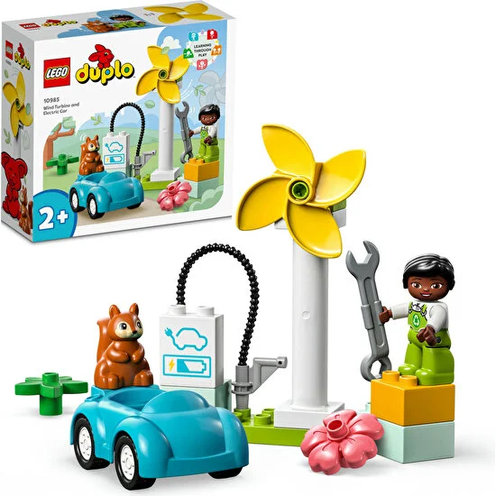 LEGO® Duplo Kasabası Rüzgar Türbini 10985 - 2 Yaş ve Üzeri Çocuklar Için Sürdürülebilir Yaşam Eğitici Oyuncak Yapım Seti (16 Parça)