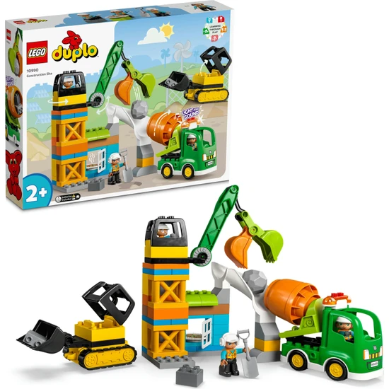 LEGO® Duplo Kasabası Inşaat Sahası 10990 - 2 Yaş ve Üzeri Için Eğitici Oyuncak Yapım Seti (61 Parça)