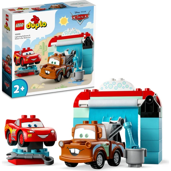 LEGO® Duplo | Disney ve Pixar Arabalar Şimşek Mcqueen ve Mater'in Oto Yıkama Eğlencesi 10996 - 2 Yaş ve Üzeri Için Yaratıcı Oyuncak Yapım Seti (29 Parça)