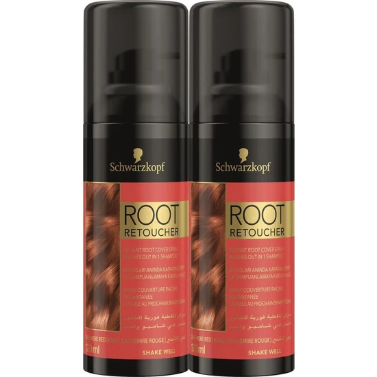 Schwarzkopf Root Retoucher Beyazları Anında Kapatan Sprey Boya Kızıl 120 ml X2