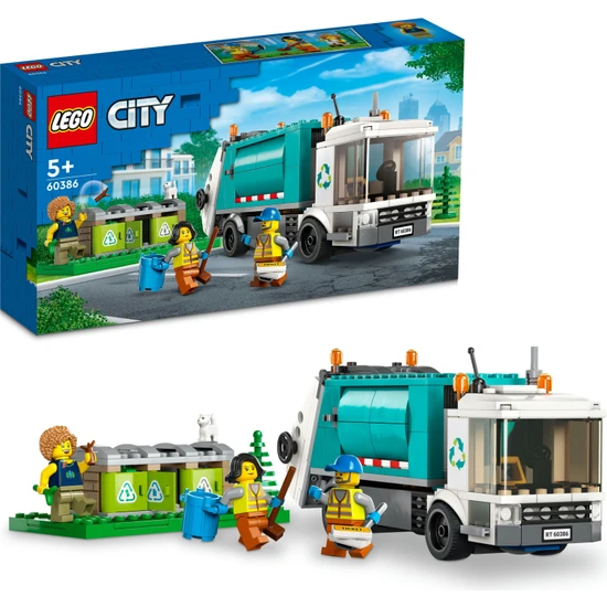LEGO® City Geri Dönüşüm Kamyonu 60386 - 5 Yaş ve Üzeri Çocuklar Için Oyuncak Yapım Seti (261 Parça)
