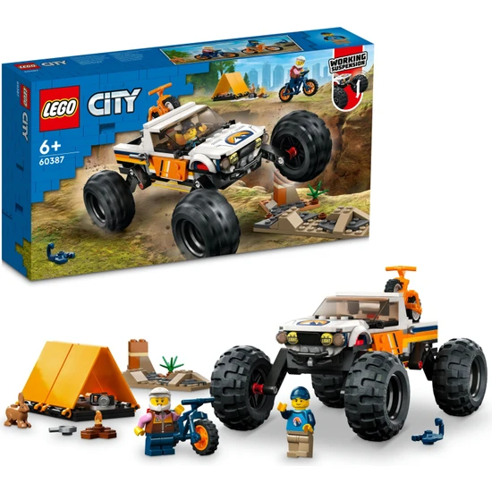 LEGO® City 4x4 Arazi Aracı Maceraları 60387 - 6 Yaş ve Üzeri Çocuklar Için Oyuncak Yapım Seti (252 Parça)