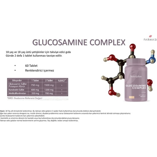 Farmasi Nutriplus (Glucosamine Complex) Glukozamin Fiyatı