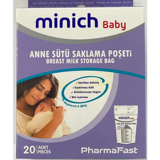 Minich Baby Süt Saklama Poşeti 20'li