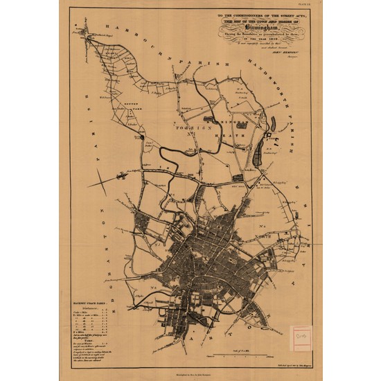 Caph Design 1810 Birmingham Haritası Vintage Kraft Poster Fiyatı