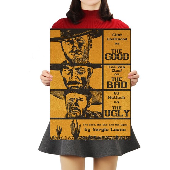 Caph Design Iyi Kötü Çirkin Vintage Kraft Poster 33X48CM Fiyatı