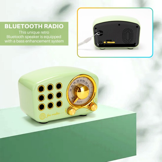 Rouge - Haut-parleur Radio Bluetooth rétro R919, Radio FM au Style