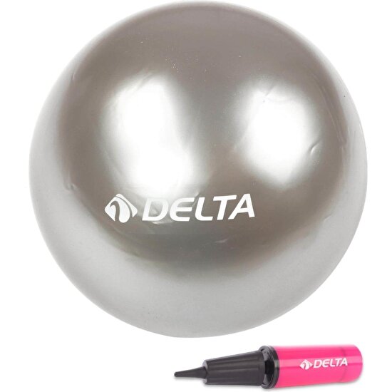 Delta 25 cm Gümüş Pilates Denge Egzersiz Topu + Pilates Topu Pompası