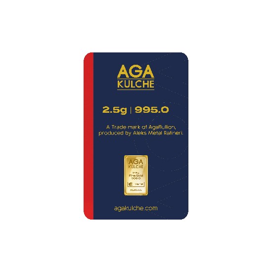 AgaKulche 2.5 Gram 24 Ayar Külçe Altın