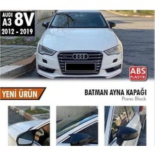 E Otomarket Audi A3 Batman Yarasa Ayna Kapağı Piano Black 2012-2019 Arası