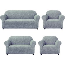 Elgeyar Jakarli Koltuk ,kanepe ,çekyat Örtüsü Çubuk Desen Esnekli Eteksiz3+2+1+1 Takım Için