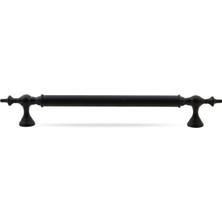 Badem10 Çukurca Çekme Kolu Kapı Tutma Kulbu 60 cm Mat Siyah Metal Kulp Kapı Tutamağı