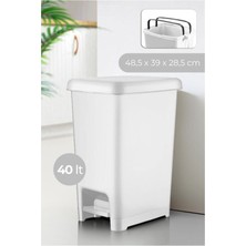Forsace 40 Lt Slim Pedallı Plastik Çöp Kovası