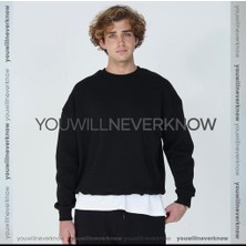 You Will Never Know Baskısız Unisex Oversize Sweatshirt