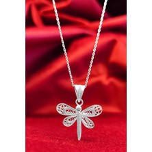 Doğan Silver Gümüş Telkari El Işi Yusufçuk Motifli Kolye DGN21552