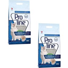 Pro Line Parfümsüz Topaklanan Ince Taneli Kedi Kumu 10 Lt * 2 Adet