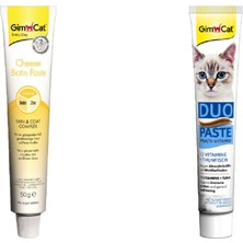 Gimcat Multivitamin Duo Paste Tuna 12 Vitaminli 50 gr + Biyotinli ve Peynirli 50 gr Güzelli