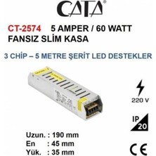 Cata CT-2574 12 Volt 5 Amper Slim Saç Adaptör