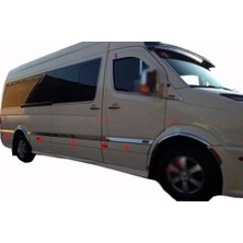 Askrom Vw Crafter 2006 - 2017 Van Yan Kapı Çıtası 10 Parça Paslanmaz Çelik Uzun Şasi