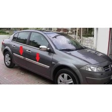 Askrom Renault Megane 2 2002 - 2010 Hb Yan Kapı Çıtası Geniş Model 4 Parça Paslanmaz Çelik