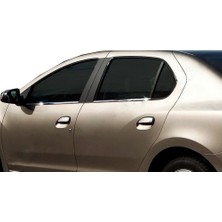 Askrom Renault Symbol 2 Sedan 2009 - 2013 Cam Çıtası 4 Parça Paslanmaz Çelik