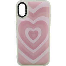 Nettech Apple iPhone x Uyumlu Kalpli Casetify Seri Arka Koruma