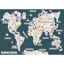 Carettapuzzle® Tarihi Yapılar Dünya Haritası 1000 Parça