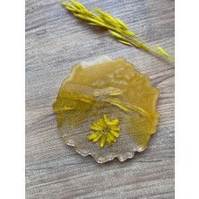 Eloza Floral Art Kuru Çiçeklerle Hazırlanmış Epoksi Bardak Altlığı Eloza 62