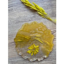 Eloza Floral Art Kuru Çiçeklerle Hazırlanmış Epoksi Bardak Altlığı Eloza 62