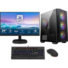 Go Gamer GA207DS Amd Ryzen 3 4100 16GB 256GB SSD GTX1050TI Windows 10 Pro 23.6" Masaüstü Bilgisayar