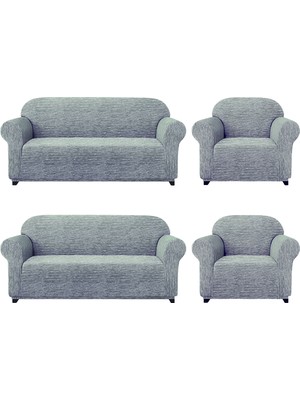 Elgeyar Jakarli Koltuk ,kanepe ,çekyat Örtüsü Çubuk Desen Esnekli Eteksiz3+3+1+1 Takım Için