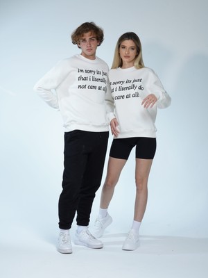 You Will Never Know Don't Care At All Unisex Oversize Sweatshirt