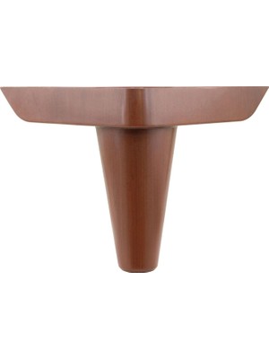 Nzb Lüks Mobilya Kanepe Sehpa Puf Koltuk Ayağı 14 cm Kahverengi Ahşap Desenli Baza Ayak