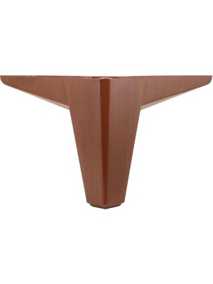 Nzb Lüks Mobilya Kanepe Sehpa Puf Koltuk Ayağı 12 cm Kahverengi Ahşap Desenli Baza Ayak