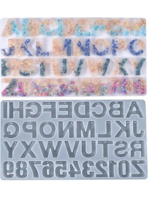 Tinky Winky Kek Kalıbı Büyük Harfler Ve Rakamlar Kalıbı Deliksiz Silikon Çikolata Sabun Epoksi Reçine Kalıbı