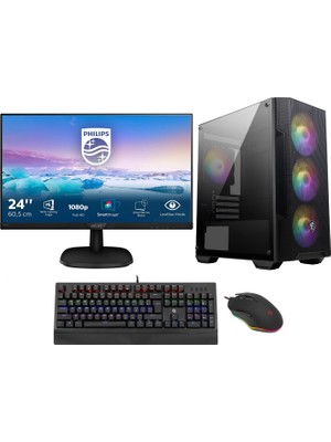 Go Gamer GA207DS Amd Ryzen 3 4100 16GB 256GB SSD GTX1050TI Windows 10 Pro 23.6" Masaüstü Bilgisayar