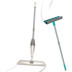 PONY SÜPER 2 Lİ SPREY MOP + TELESKOPİK SAPLI CAM SİLECEĞİ KREM PASPAS TEMİZLİK SETİ