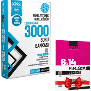 Pegem Akademi Yayıncılık 2023 KPSS Genel Yetenek Genel Kültür Ezberbozan 3000 Soru Bankası