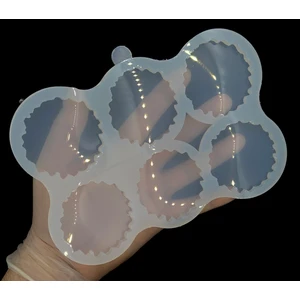 Epoksi Silikon Kalıp / 6lı Magnet Kalıbı / 6lı Geode Magnet Kalıbı / Stil 2