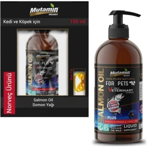 Mutamin Organics Kedi ve Köpekler Için Norveç Somon Balık Yağı 150 ml Mutamin Köpek