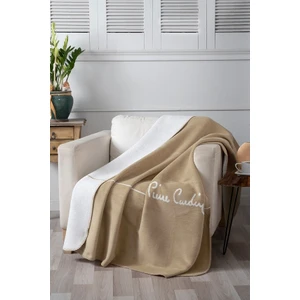 Pierre Cardin Pamuk Tv Battaniyesi Logo Cappucino