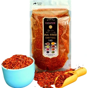 Hanzade Bitkisel İnce Pul Biber Orta Acılı 1 kg