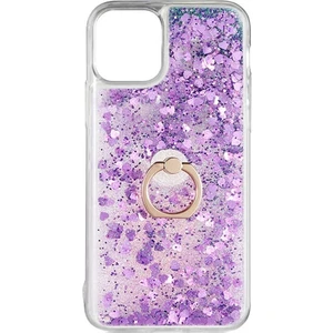 Xiaomi Redmi Note 11 Simli Pullu Sulu Yüzüklü Standlı Silikon Milce Kapak Lüks Tpu