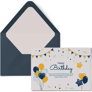 Kartpostal - Tebrik Kartı & Zarf Doğumgünü Happy Birthday Doğum Günü
