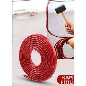 STS Oto Aksesuar Oto Kapı Fitili Çarpma Çizilme Önleyici Kapı Koruma Fitili 5 Metre Kırmızı Renk