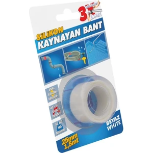 Silikon Kaynayan Çok Amaçlı Bant Boru Patlak ve Tamir Bandı Şeffaf 25 mmx1,5 Mt