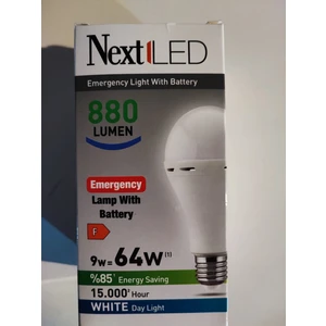 Nextled 9W Şarjlı Ampül Beyaz Işık