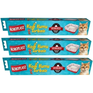 Koroplast Kedi Kumu Torbası 7'li x 3