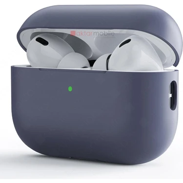 AktarMobile Airpods Pro 2. Nesil Tam Uyumlu Kılıf Hoparlör ve Mikrofon Delikli Silikon Kapak