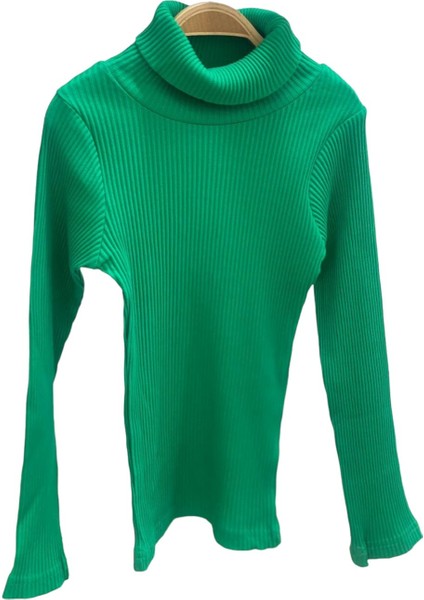 Kız Çocuk 5-14 Yaş Balıkçı Yaka Kaşkorse Body 3098 Yeşil